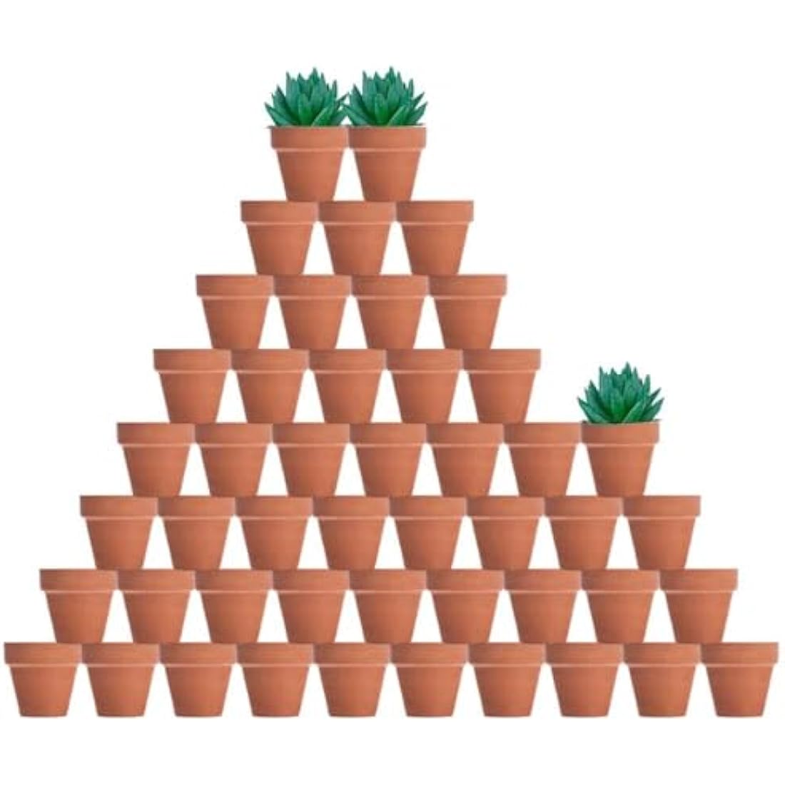 vensovo 48 Pcs Tiny Terracotta Pots - 5CM Small Mini Clay Pots with Drainage Holes for Indoor/Outdoor Succulent Plants, Crafts, Wedding Favor