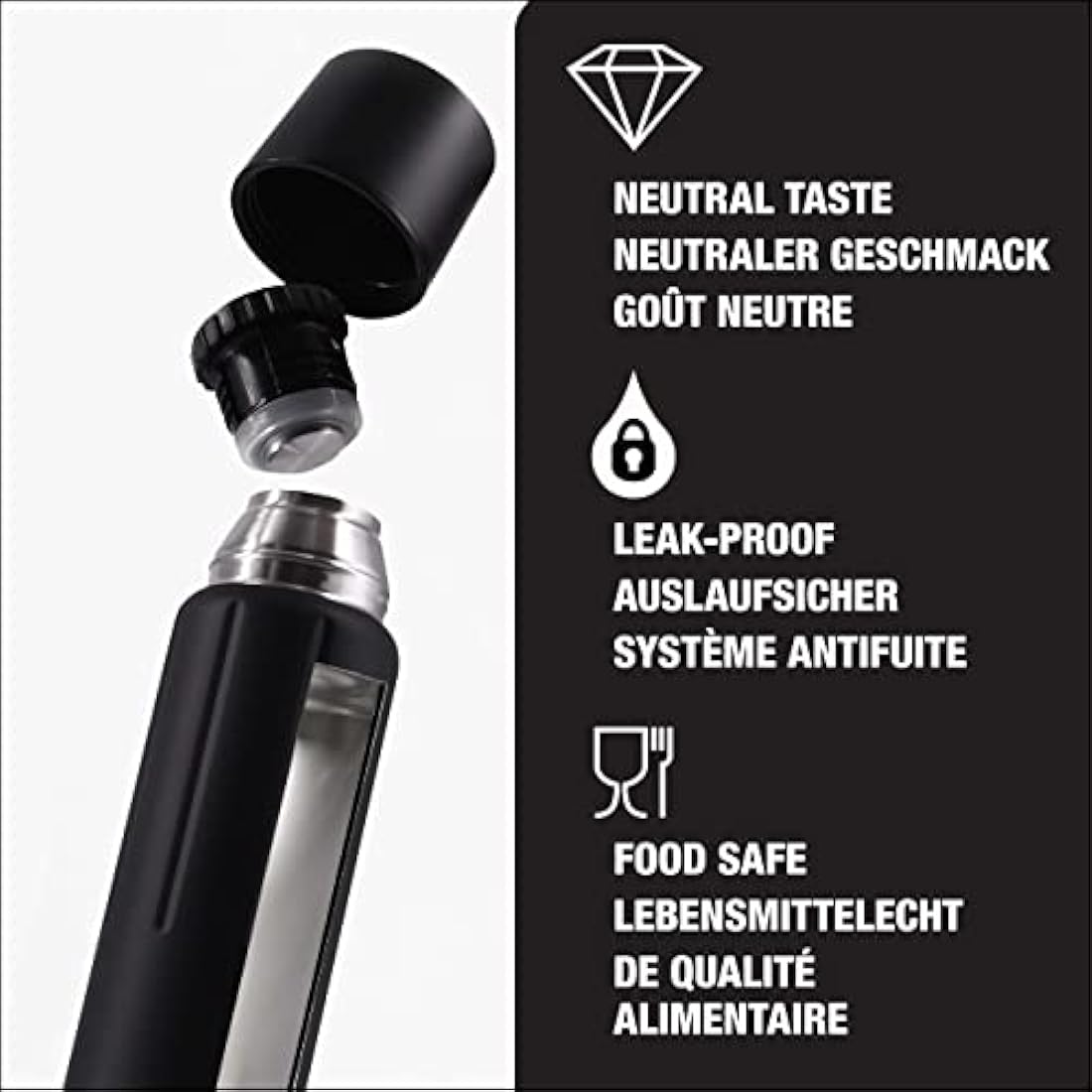 SIGG - Insulated Water Bottle - Thermo Flask Gemstone IBT - with Cup - Leakproof - Lightweight - BPA Free - 18/8 Stainless Steel - 0.5L / 0.75L / 1.1L