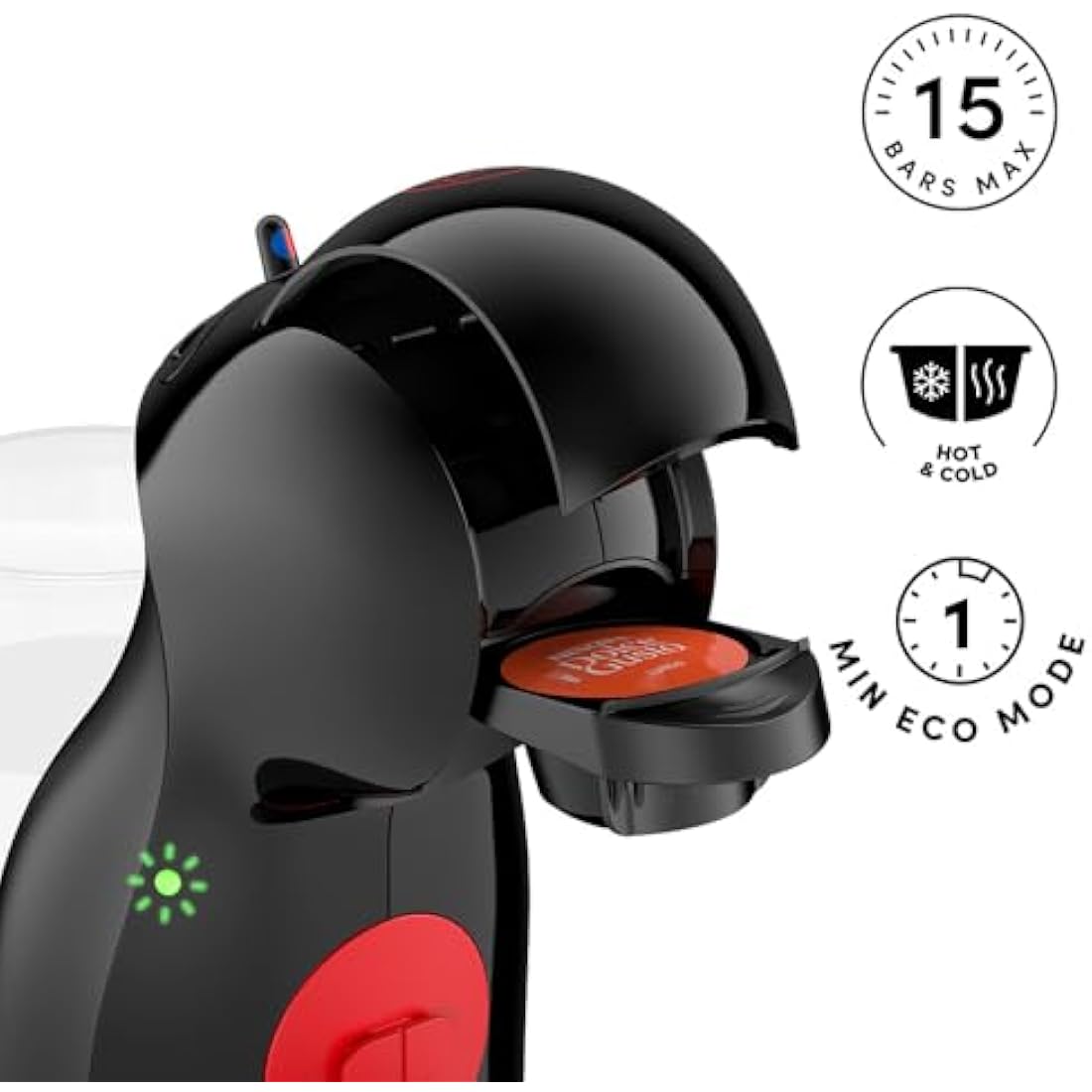 NESCAFÉ Dolce Gusto EDG210.B Pod Coffee Machines Piccolo Coffee XS Manual Coffee Machine black red by De’Longhi Black Coffee Machine