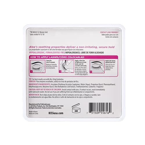 KISS 24 Hour Strip Eyelash Adhesive – Clear
