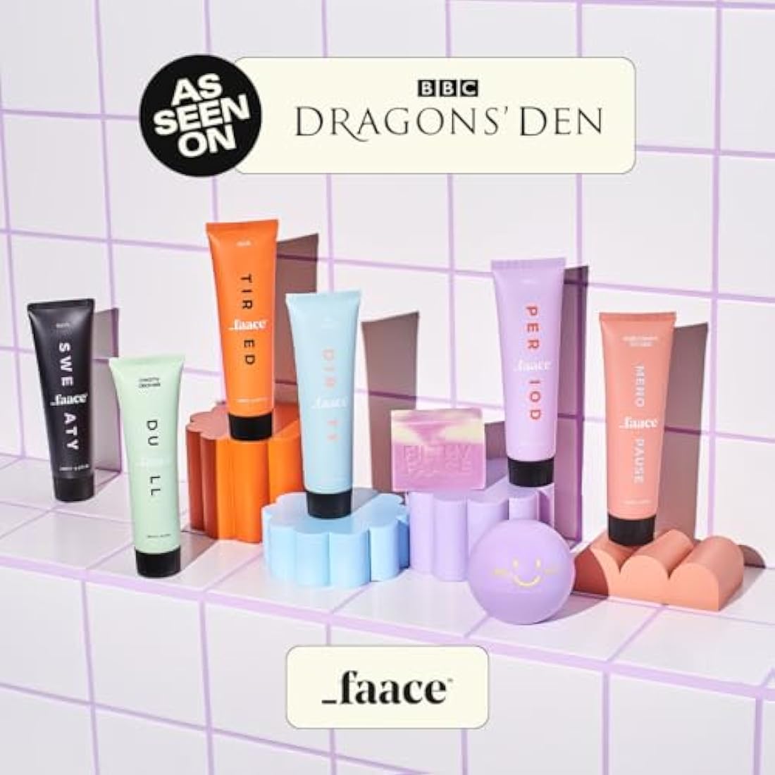 Faace Dull Daily Cleanser & Face Mask As Seen On Dragons Den - Brighter, Smoother, Radiant Skin - Kaolin Clay, Green Tea, Vitamins C & E - Made in UK - Vegan & Organic Skincare 100ml
