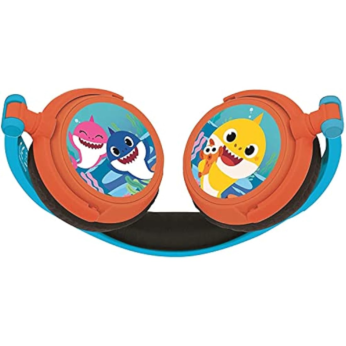 LEXIBOOK, Baby Shark, Stereo Headphones, kids safe volume, foldable and adjustable, blue/orange, HP015BS