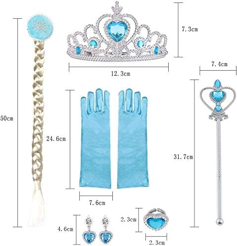 URAQT Dress Princess Costume, Princess Dress Up for Girls, Deluxe Fancy Costume with Accessories, Perfect for Christmas Birthday Party Carnival Cosplay