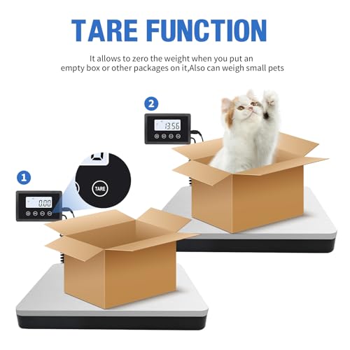 UNIWEIGH Postal Scales,440lb/0.35oz High Precison LCD Display Shipping Scales,Heavy Duty Stainless Steel Postage Scale with Hold Tare Function,Large Parcel Scale for Luggage,Package,Warehouse,Home,Pet