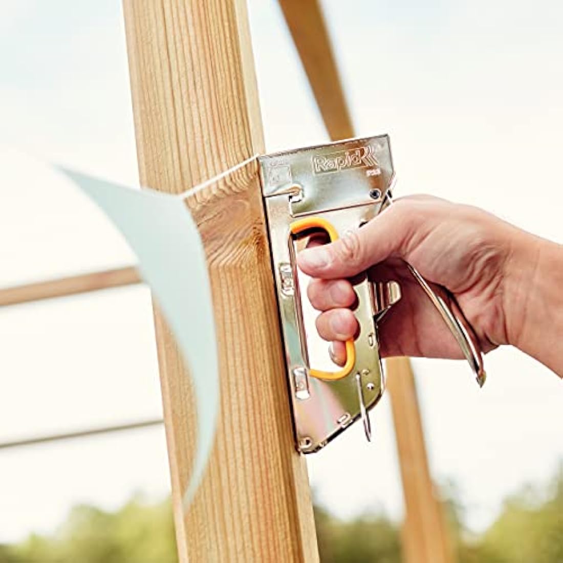 Rapid Heavy Duty Manual Staple Gun PRO R23 for No. 13 Staples, Upholstery Staple Gun with Ergonomic Handle, All-Steel Construction, and Easy Loading System, Made In Sweden (10600521), Silver