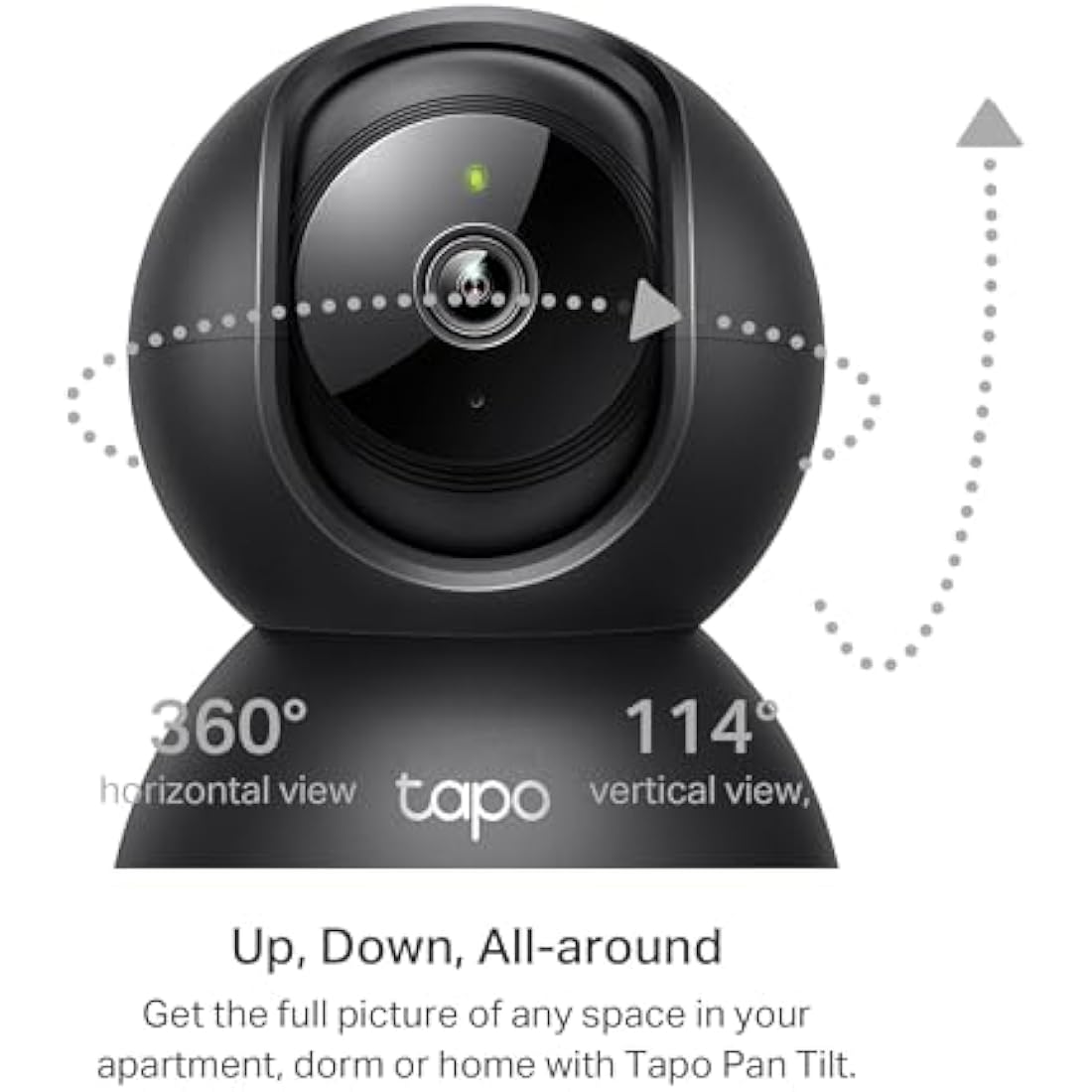 Tapo C211 2K 3MP Pan/Tilt Indoor Camera House Security Camera, WiFi Camera, No Monthly Fee, AI Detection, Dog Camera, Baby Camera Monitor, CCTV, 360° View, Night Vision, Works with Alexa & Google