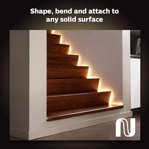 Philips Hue Lightstrip Extension v4 [1 m] White and Colour Ambiance Smart LED Kit with Bluetooth, Compatible with Alexa, Google Assistant and Apple HomeKit ( Packaging may vary )