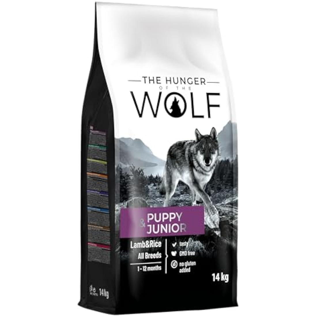 The Hunger of the Wolf Dry Dog Food - For All Breeds, Delicate Formula with Lamb and Rice, Puppy and Junior Dogs - 14 kg
