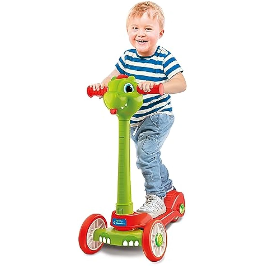 Clementoni- Dragon Push 3-Wheeled Scooter for Toddlers:Fun & Safe First Scooter(2+ Years)