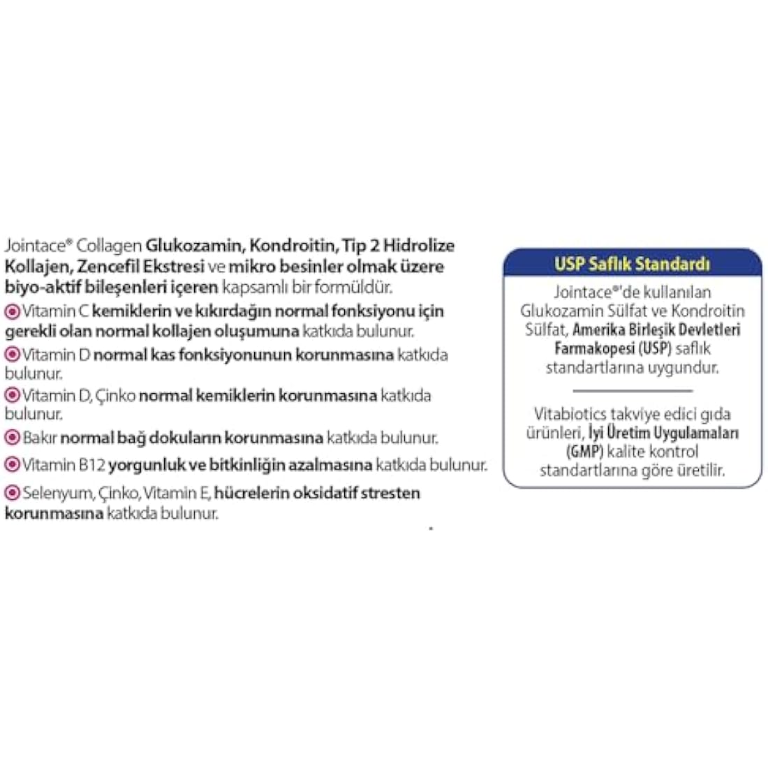 Vitabiotics Jointace Collagen - 30 Tablets