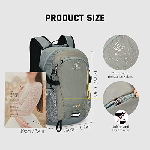 SKYSPER Small Hiking Backpack, 20L Lightweight Travel Backpacks Hiking Daypack Rucksack Women Men for Trekking Backpacking Outdoor Sports
