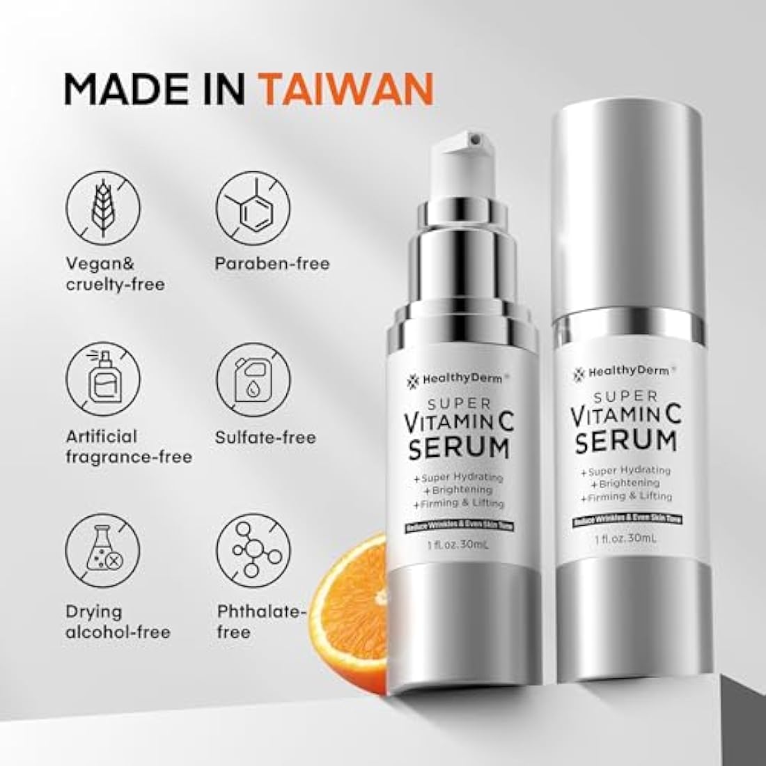 Women's Super Vitamin Face Serum: Anti Aging Facial Skin Care with Hyaluronic Acid, Niacinamide, Peptides, Vit C, E- Face Cream for Mature Women Over 70 60 50