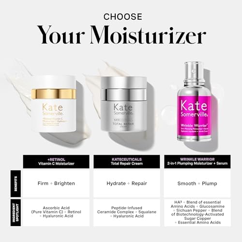 Kate Somerville Retinol Vitamin C Moisturiser - Anti-Ageing Vitamin C Overnight Face Cream, Retinol Night Skincare, 50ml