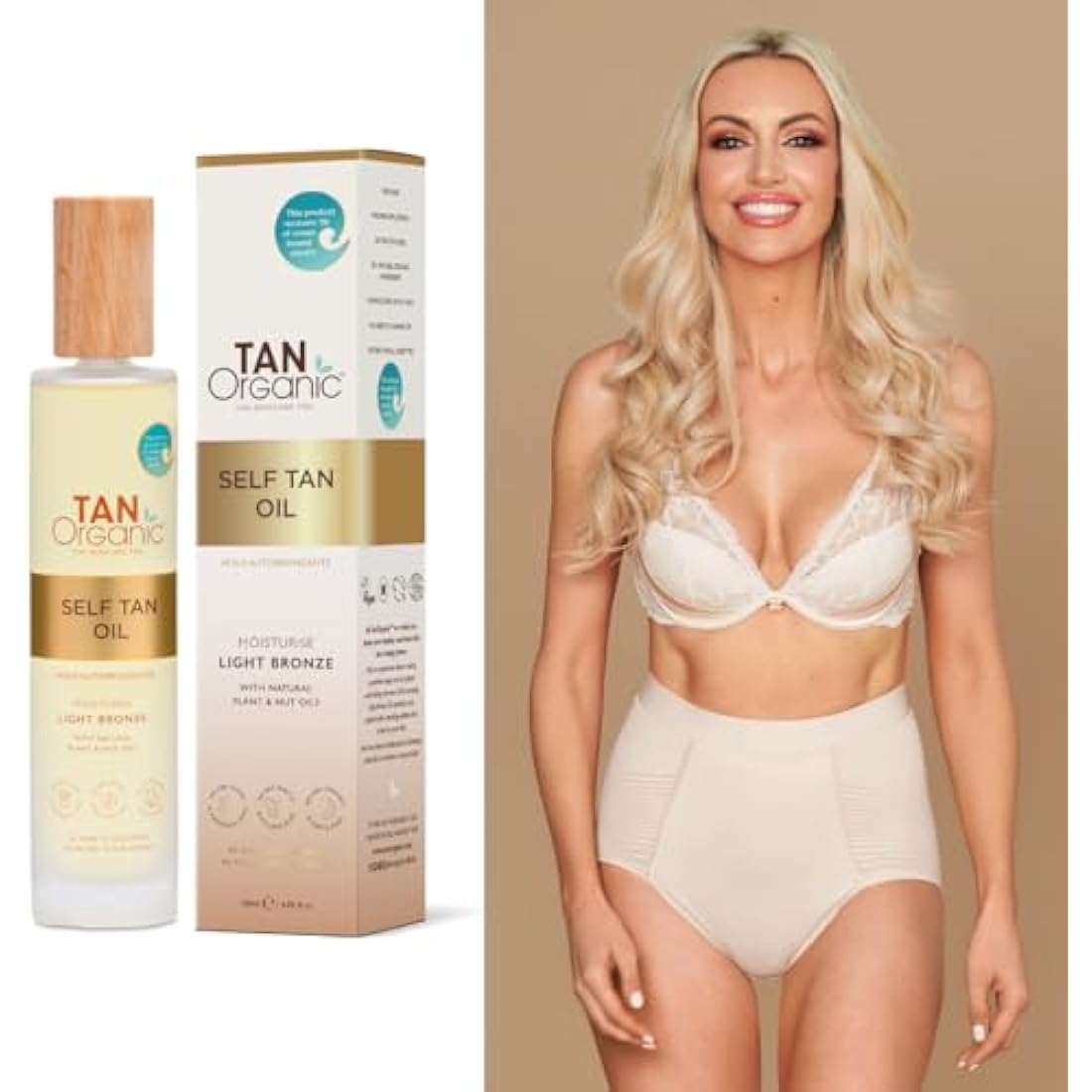 TanOrganic Self Tanning Oil Fake Tan Certified Organic Natural Vegan 100ml