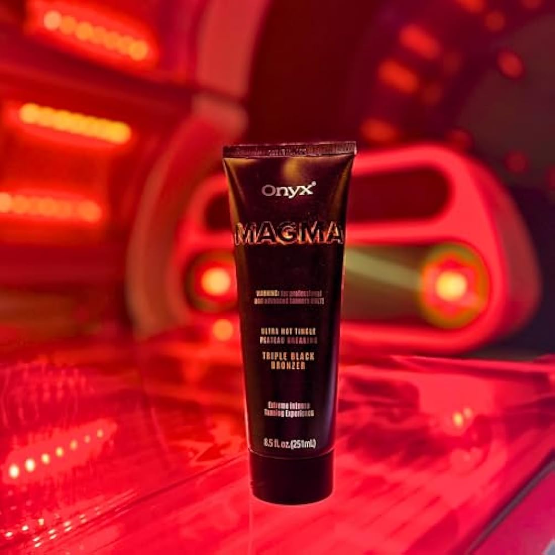 Onyx Magma Tingle Sunbed Cream | Advanced Bronzer for Ultra Dark Tan | Indoor & Outdoor Tanning Lotion with Intense Warming Effect | Hydrating Accelerator for Smooth, Lasting, and Even Results