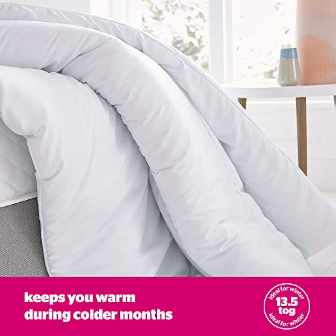 Silentnight Ultrabounce 13.5 Tog Double Duvet - Thick Warm Winter Duvet Quilt Hypoallergenic and Machine Washable - Double Bed, White