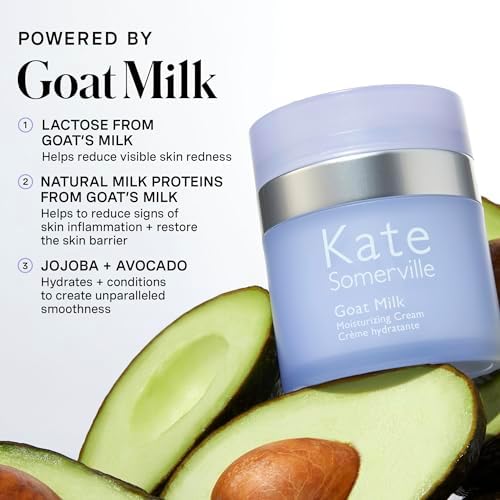 Kate Somerville Goat Milk Moisturising Cream - Deeply Hydrating Daily Face Moisturising for Dry, Tight, and Sensitive Skin, 50 mL