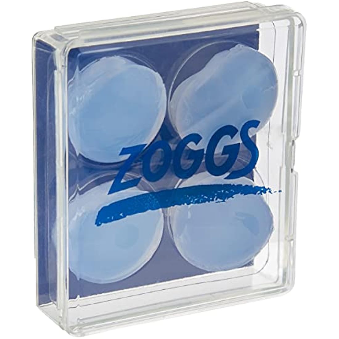Zoggs Silicone Reusable Ear Plugs for Swimming And Watersports, Clear, Pack of 4