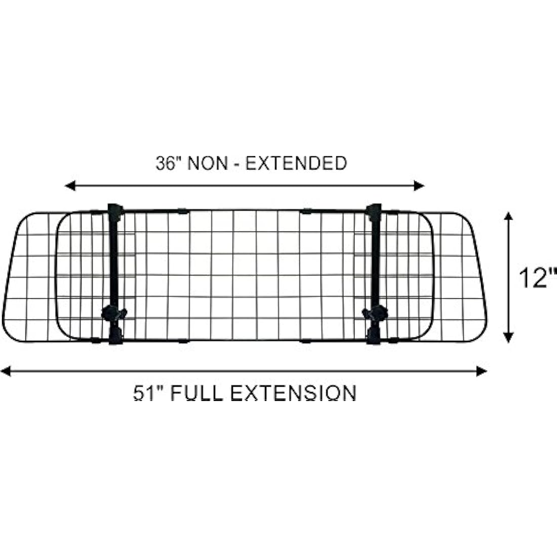 XtremeAuto® Universal Heavy Duty Waterproof Rubber Car Boot Liner Mat & Mesh Grill Dog Barrier Guard