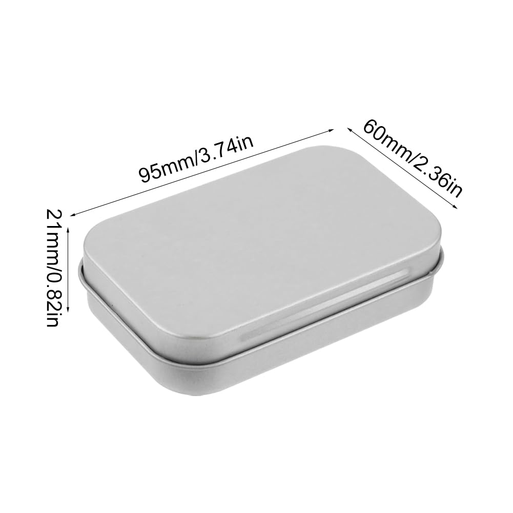 Junohawk 3 Pack Metal Tin Boxes with Hinged Lids Small Storage Containers