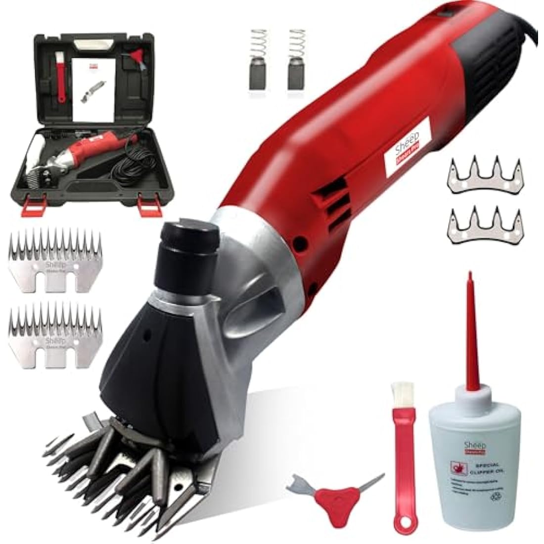 Sheep Shears Pro 220V UK Plug 500W Professional Heavy Duty Electric Shearing Clippers with 6 Speed, for Shaving Fur Wool in Sheep, Goats, Cattle, Farm Livestock Pet,CE