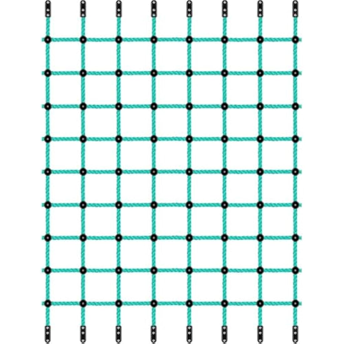 BeneLabel Climbing Cargo Net, Climbing Frame Net Kids Webbing Net Rope Ladder with Harware Set for Outdoor Playset, Kids Swing, Playground, Treehouse Obstacle Course Training Accessories, 380 x 178cm