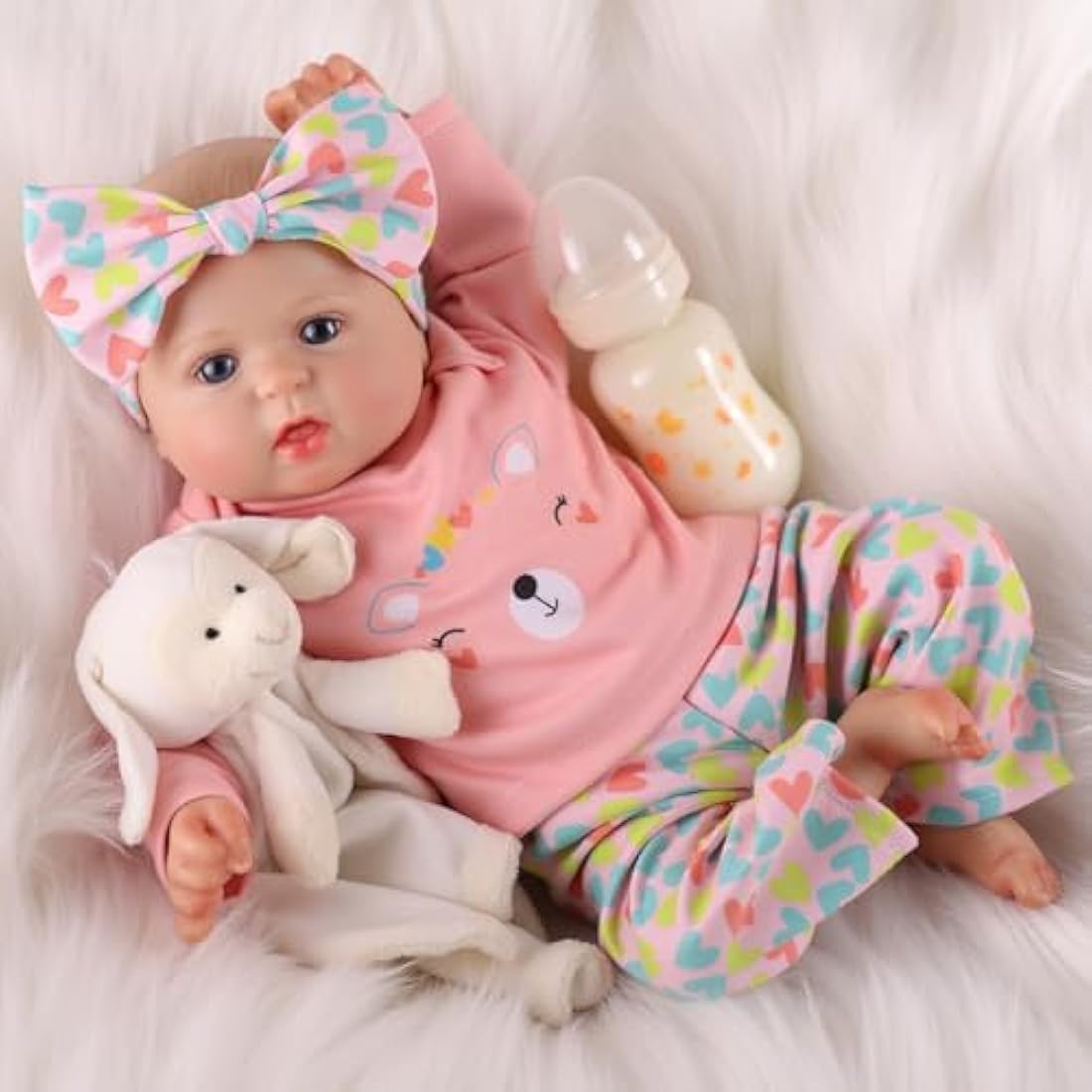 BABESIDE Reborn Dolls Girl - Bailyn 20-inch Realistic Baby Dolls Have the Soft Vinyl, Painted Hair, and Cute Outfit, She Looks and Feels Just like a Real-life Lifelike Baby