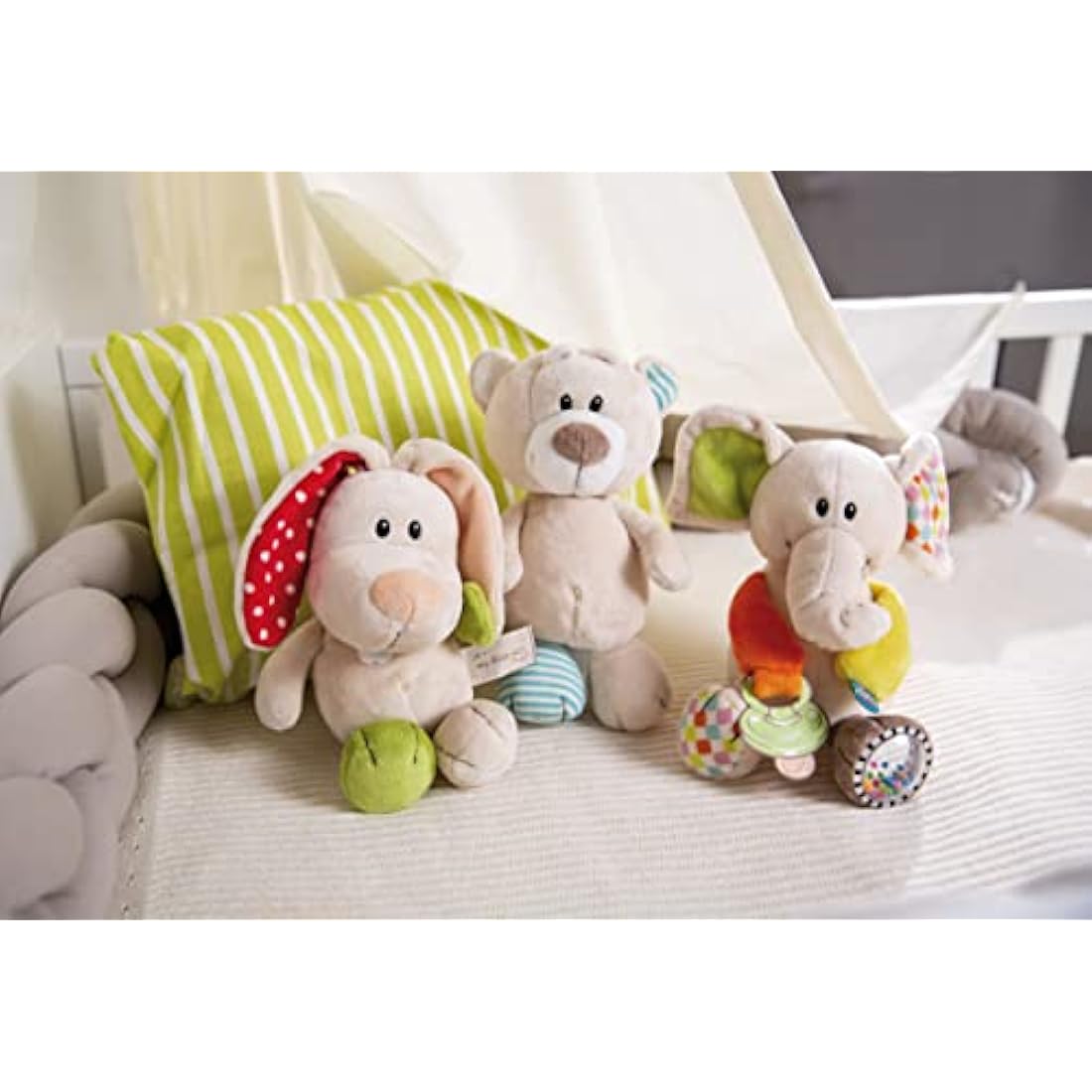 NICI 39685 Cuddly Toy Rabbit Tilli 25 cm - Stuffed Toy for Babies, Toddlers and All Cuddly Toy Lovers - Beige, 1 Piece (Pack of 1)