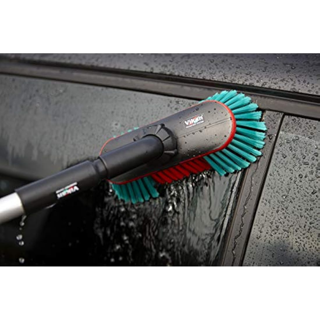 Vikan 526852 Water Fed Vehicle Brush, Soft/Split, Black, 250 mm Length, 130 mm Width, 160 mm Height