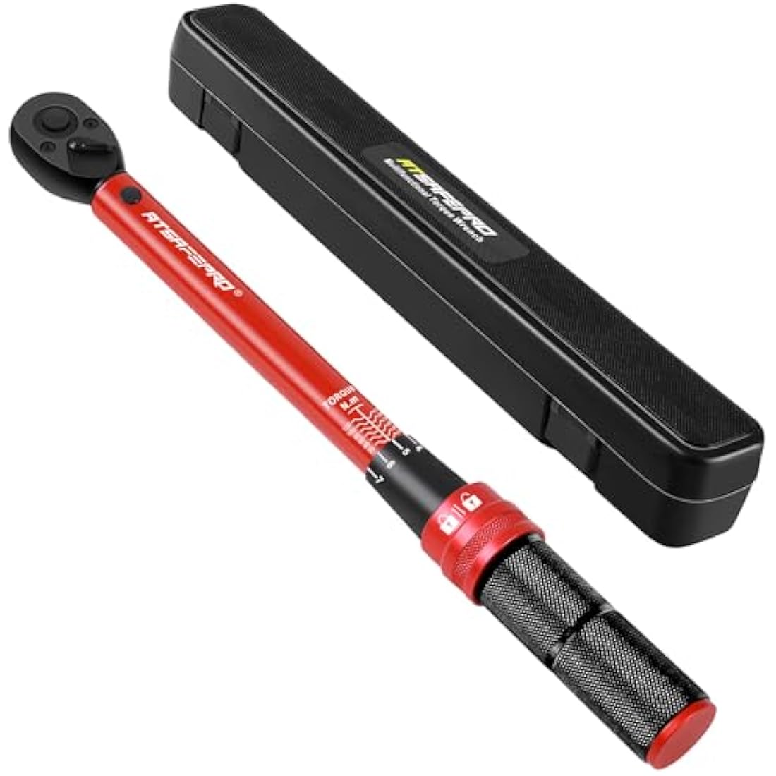 ATsafepro Torque Wrench 3/8 Inch, Dual-Direction Adjustable Bike Torque Wrench 10-120 Nm, Accuracy ± 3% Drive Click Torque Wrenches for Car, Motorcycle, Bicycle Maintenance
