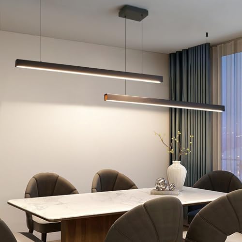 Mikeru 200cm Long Pendant Light, Put Together Kitchen Pendant Lights Over Island Dimmable Pool Table Lights 10% to 100% Dining Table Chandelier with Memory Function for Living Room, Conference Room