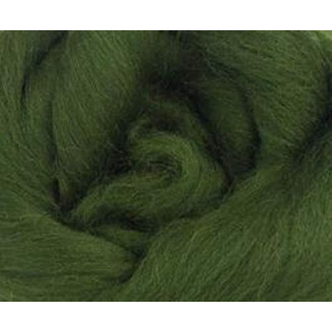 Merino Wool Tops - WOODLAND GREEN - Pack of 9 for needlefelting, wet felting, spinning