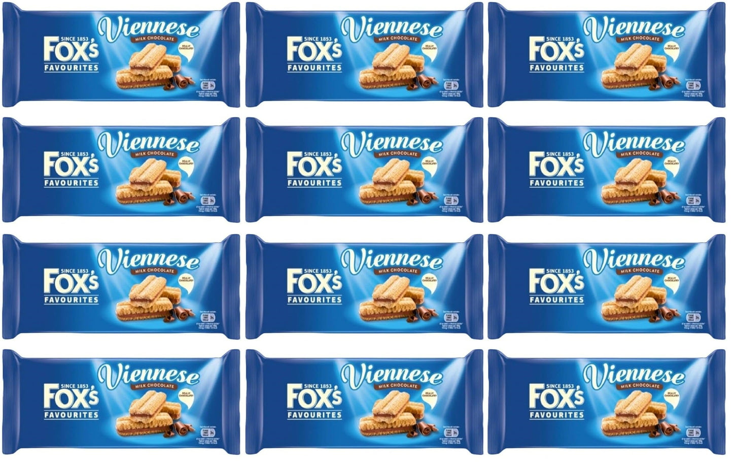 12 x Fox's Viennese Milk Chocolate  - 120GM