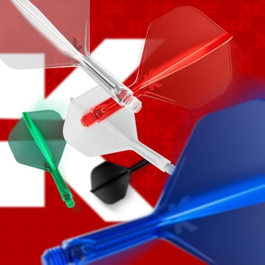 Target Darts K Flex Integrated Dart Flights And Shafts, No.6 | Pack Of 3 K-Flex - No6, Kflex All In One Moulded Dart Flight & Stem Lengths: Short, Intermediate & Medium | Professional Dart Accessories