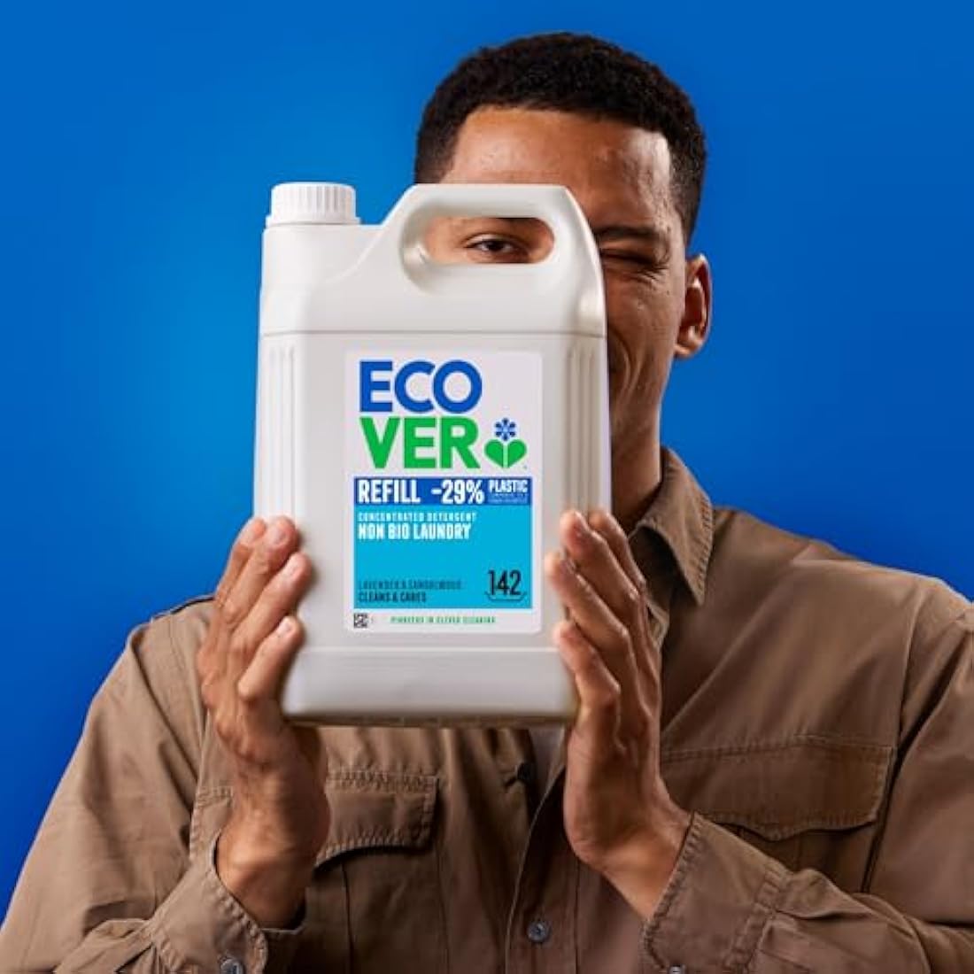 Ecover Concentrated Bio, Laundry Detergent Refill, Laundry Washing Liquid, Honeysuckle & Jasmine, 142 Washes, 5L