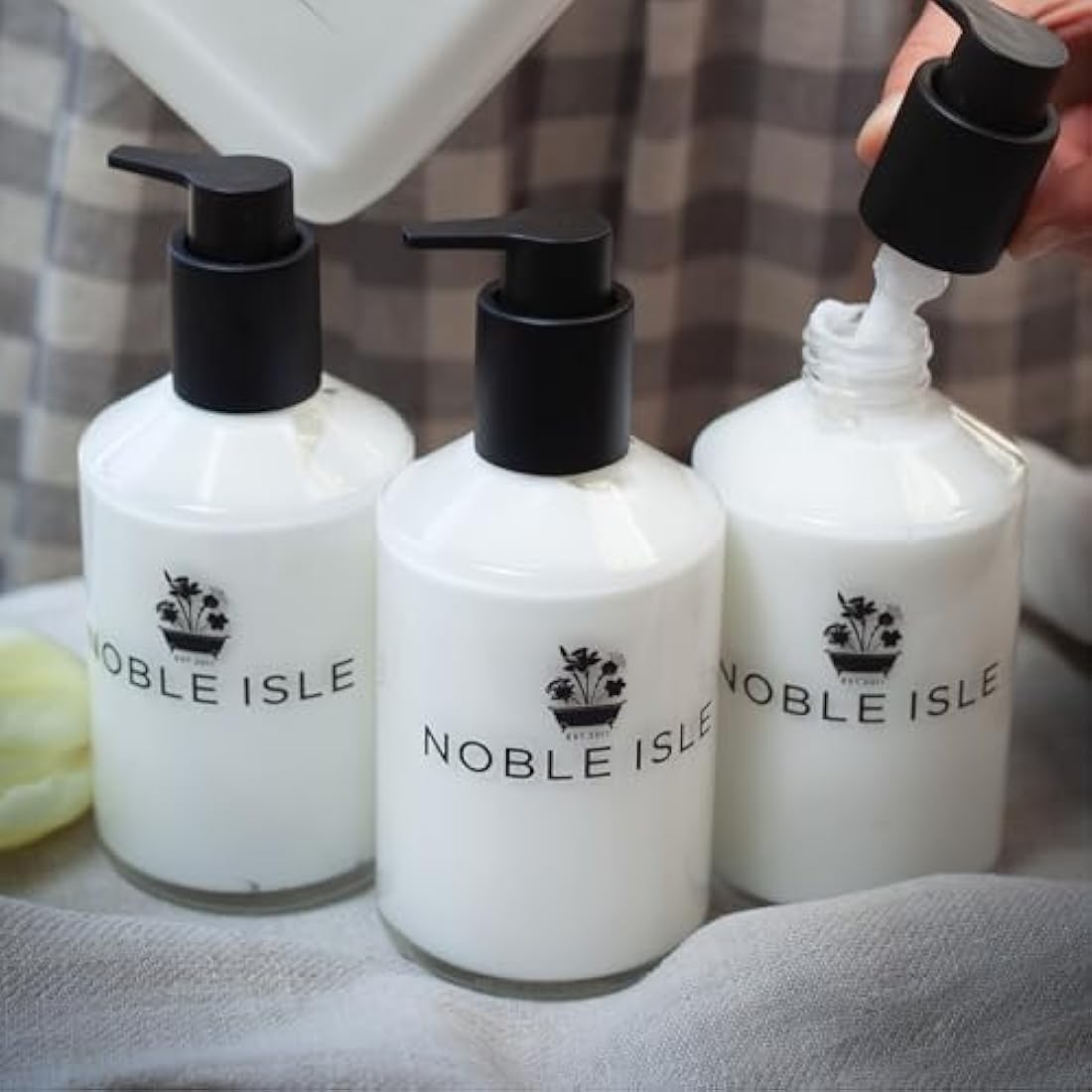 Noble Isle Hand Lotion | Luxury Hand Moisturiser For Men & Women | Anti-age, Vegan Friendly, Real Perfume, Britain In A Bottle Hand Cream | Made in the UK (300ml, Golden Harvest)