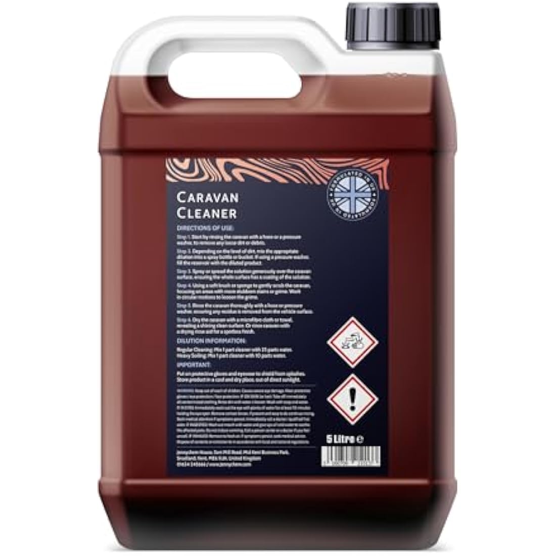 Concentrated Motorhome & Caravan Cleaner (5L) - Campervan Cleaner - Algae and Caravan Black Streak Remover on All Caravan Surfaces