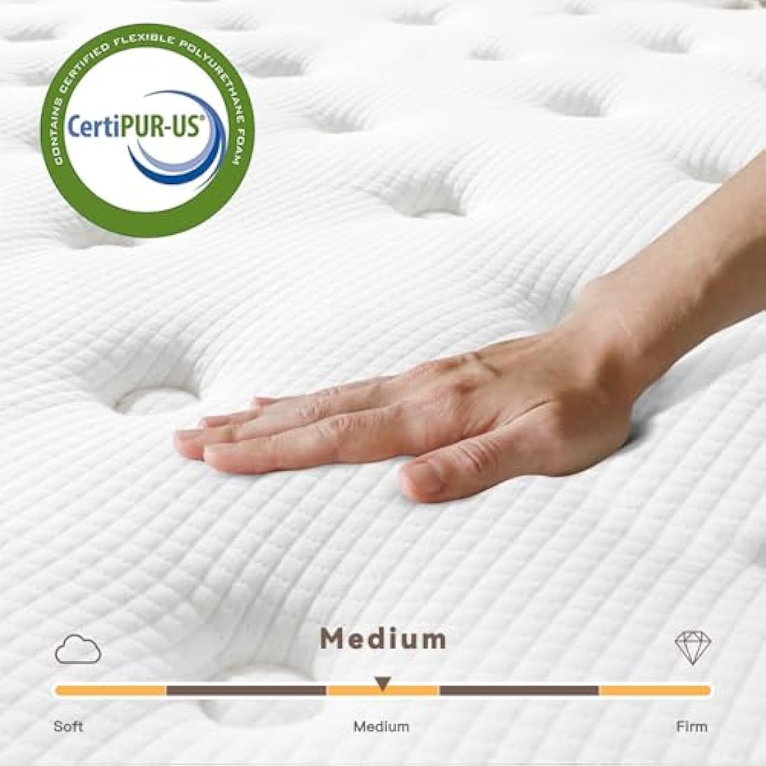 Vesgantti 3FT Single Mattress, 11 Inch Pocket Sprung Mattress Single with Breathable Foam and Individually Pocket Spring - Medium, Luxury Box Top Collection