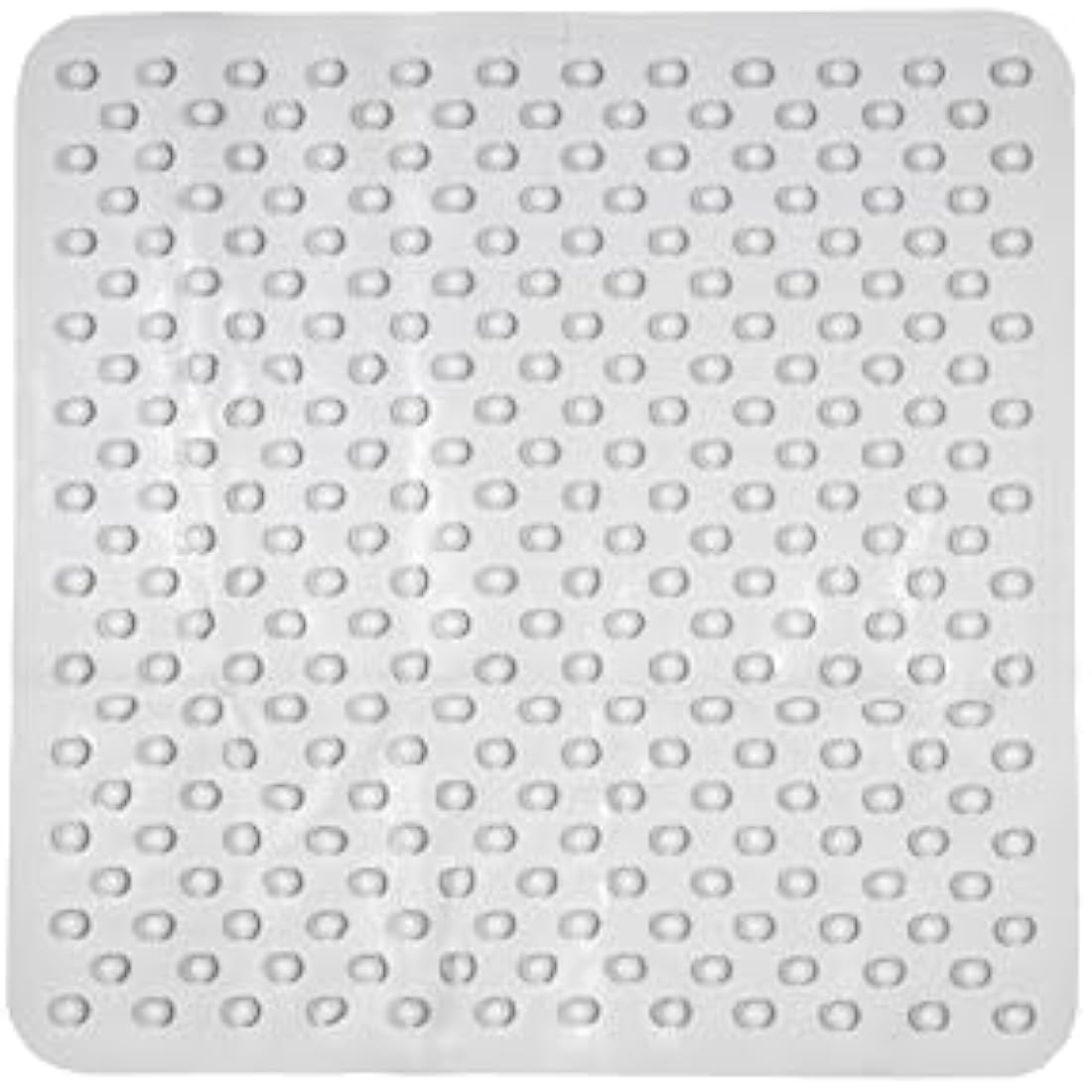 Croydex Rubagrip Square Shower Mat - Secure Grip Suction Cups for a Non Slip Shower Mat with Anti Mould and Anti-Bacterial Additive Made From Natural Rubber, 53x53cm