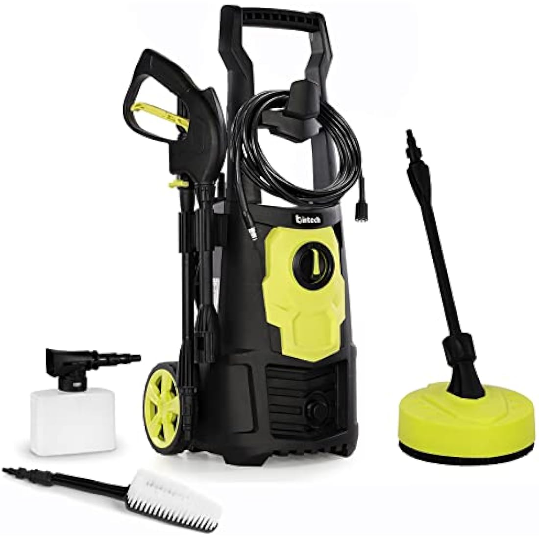 Stream Pressure Washers Jet Washer for Patio, 135Bar 1650W 420L/H Portable Power Washers with Brush, Electric High Power Washer Car Washing Machine, Garden Cleaning Machine for Driveway