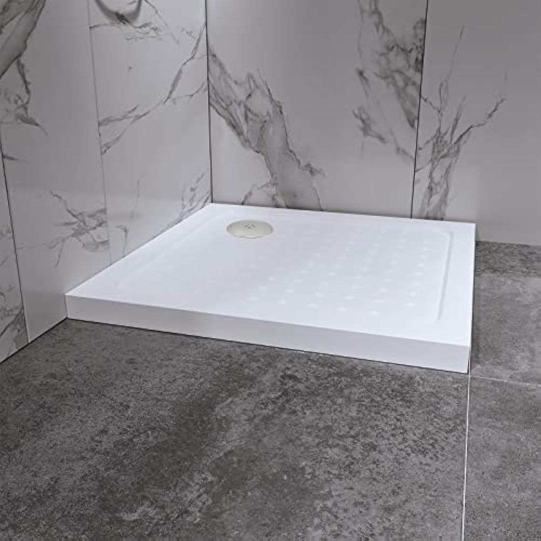 YUNLEX Shower Drain Cover, Chrome, 90mm/115mm, Modern, ABS Plastic and Metal, Removable Top, Fast Flow