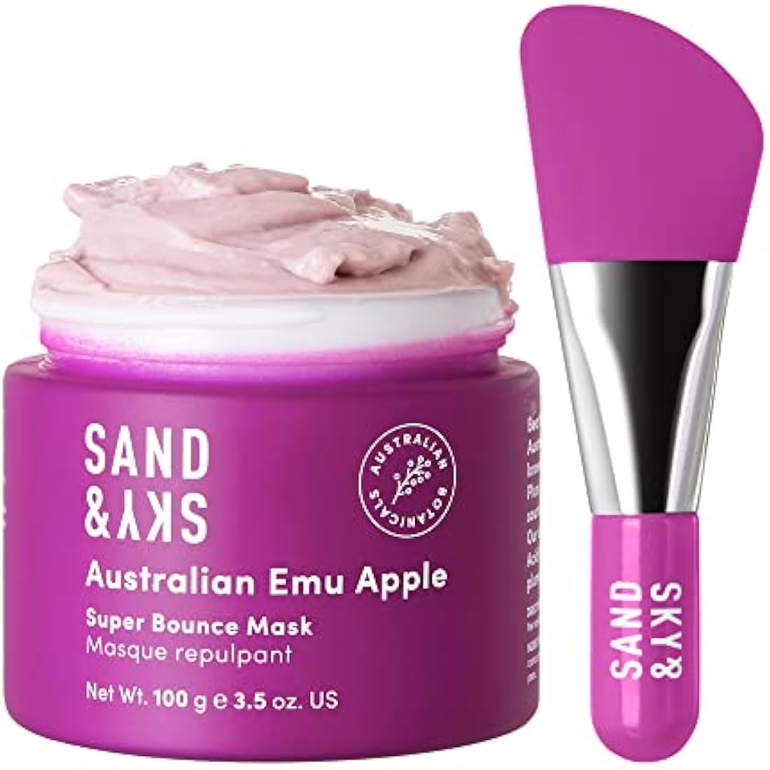 Sand & Sky Australian Glow Berries Brightening Face Mask with Vitamin C & Hyaluronic Acid - Anti-Wrinkle Sleeping Mask, For Radiant Skin, 2.1 oz