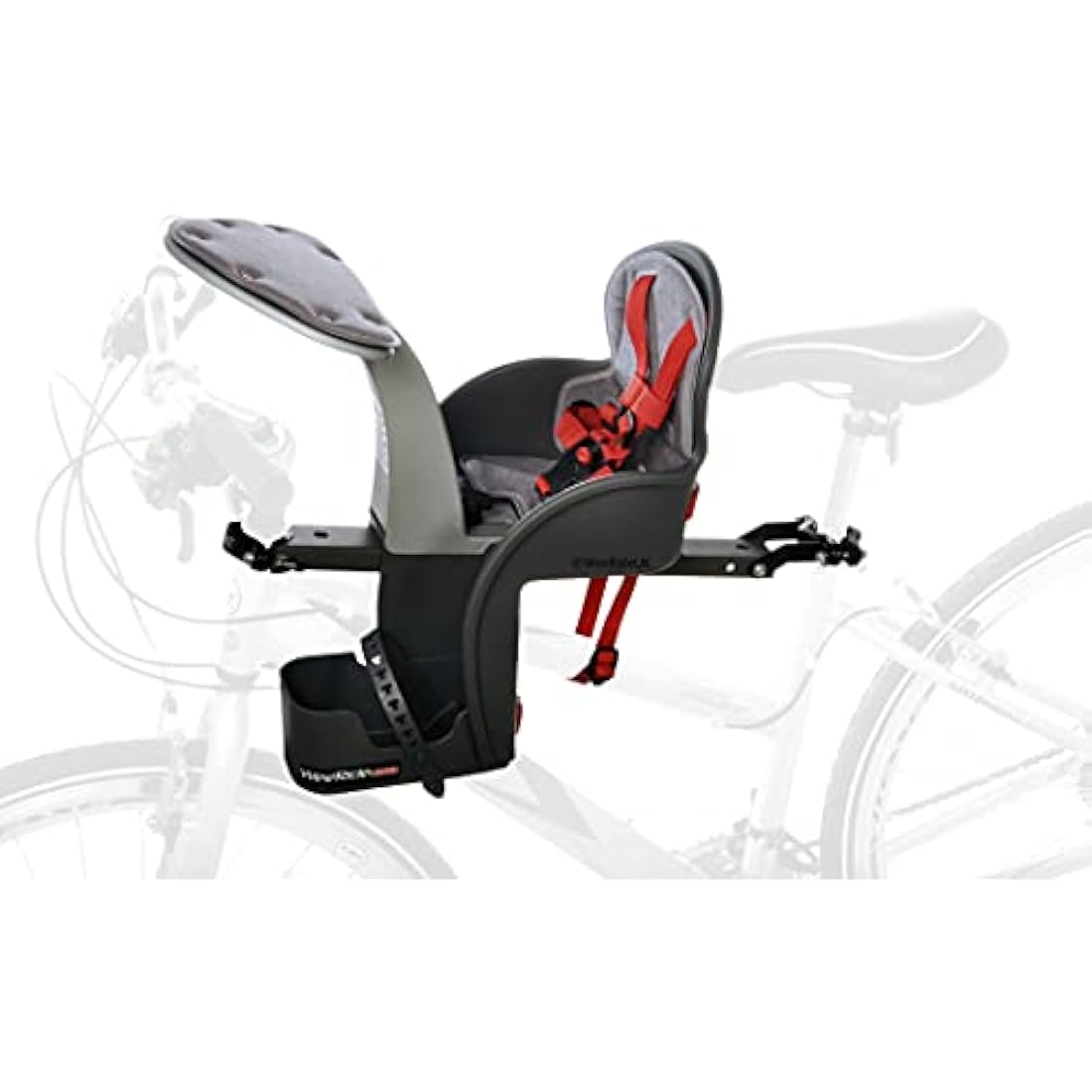 WeeRide Classic Safe Front Mounted Children's Bike Seat Ages 1-4 in Grey