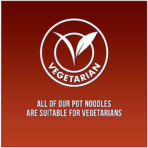 Pot Noodle King Pot Noodle Instant Vegetarian Snack quick-to-make noodles , Beef & Tomato Flavour 12x 114 g