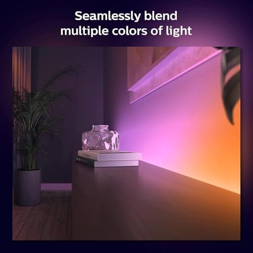 Philips Hue Gradient Light Strip 2m. for Syncing with Entertainment, Media and Music. with Bluetooth. Works with Alexa, Google Assistant and Apple Homekit., White