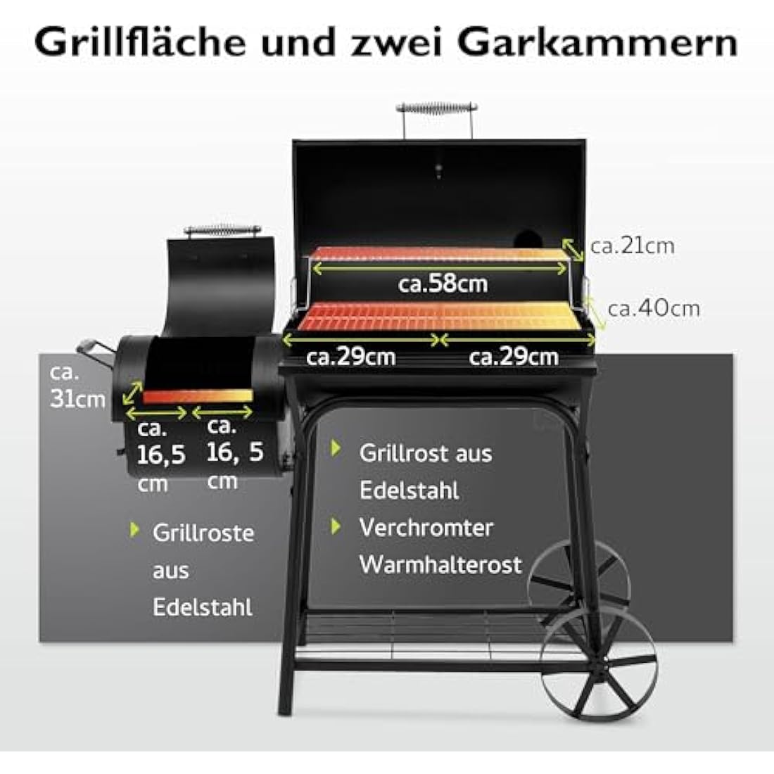 Tepro Biloxi Offset BBQ Pit Barrel Smoker