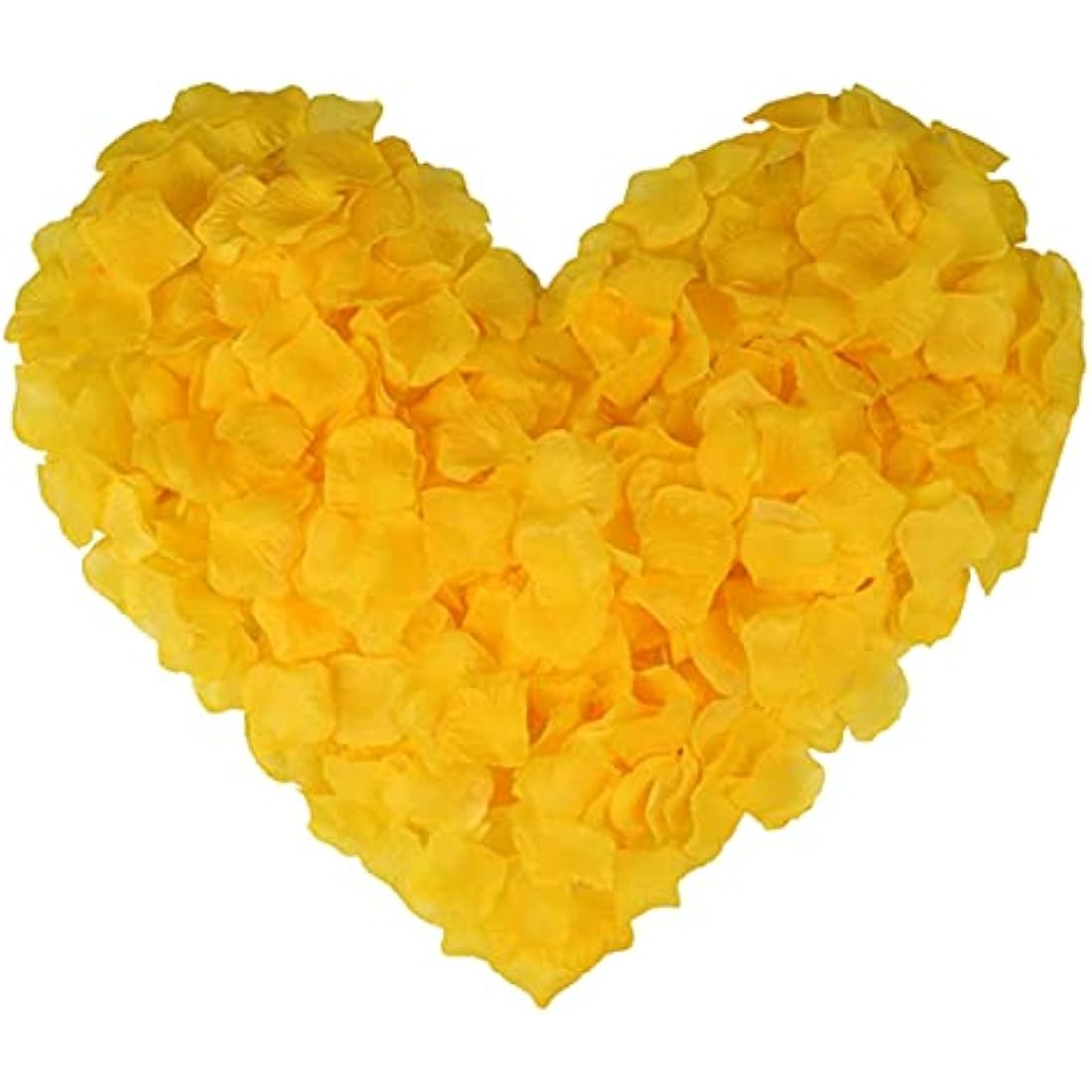 SamHeng 1000Pcs Rose Petals Artificial Silk Petals for Wedding Party Valentine's Day Romantic Decorations Confetti Table Fake Flowers Roses Petals Yellow