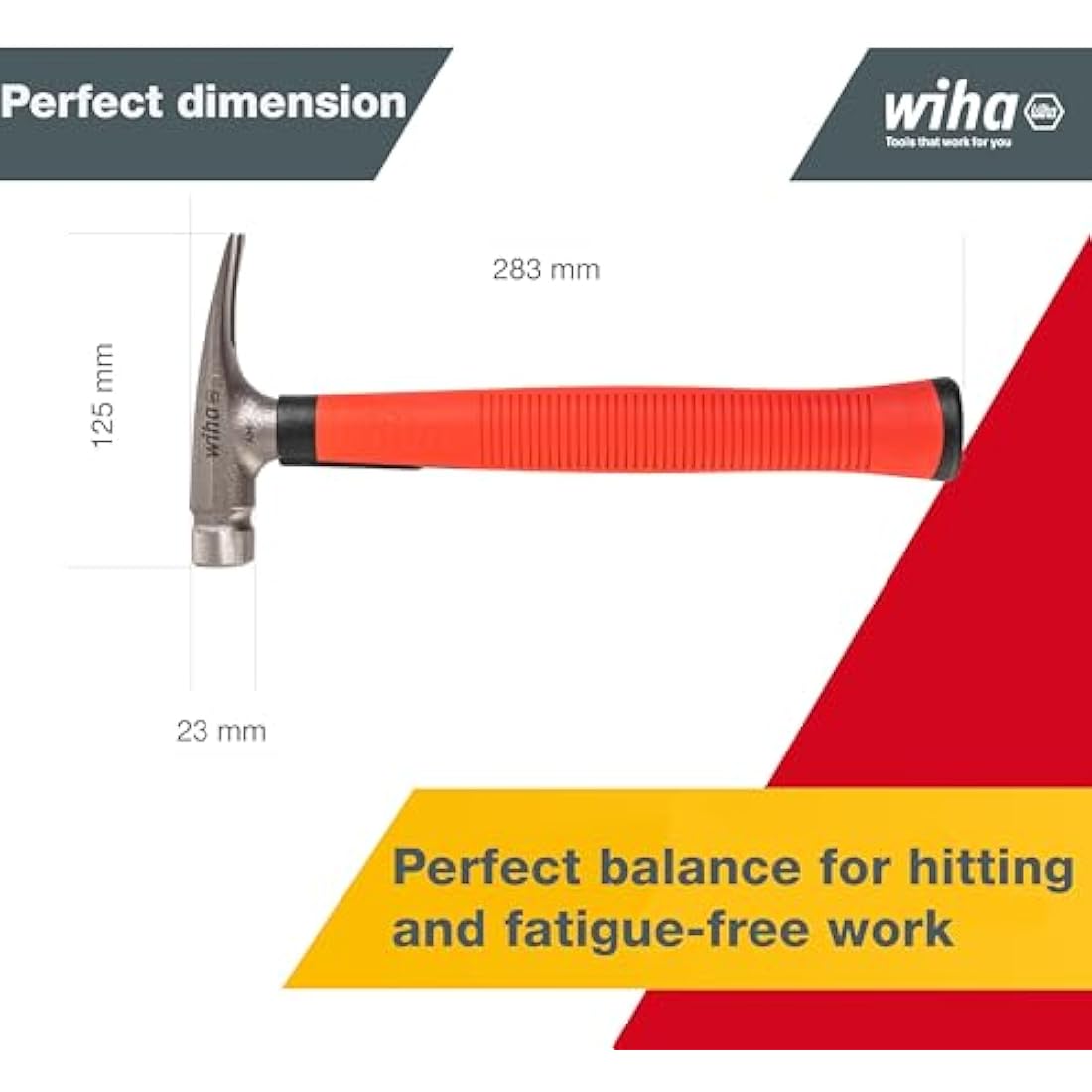 Wiha SB846300E Electrician's, 300 g Hammer Head, Red