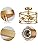 WUZUPS Chandelier 3-Light Vintage Farmhouse Industrial Semi-Flush Mount Ceiling Light Modern Lighting Fixture for Foyer Bedroom Hallway Storage Room Kitchen Bathroom, H 30 x W 24, E27 Base, Gold