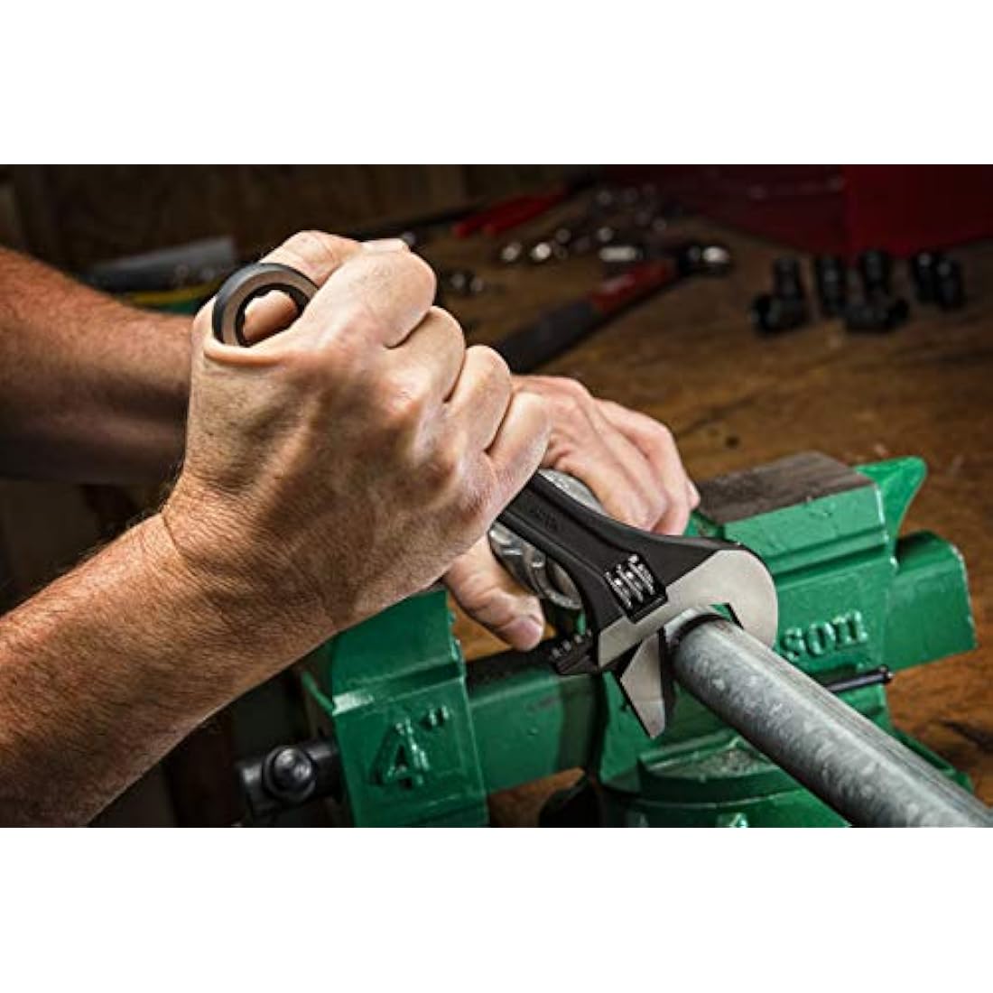 Crescent CPTAW8 11 Piece 3-in-1 X6 Pass-Thru Adjustable Wrench/Spanner, Pipe Wrench and Pass-Thru Ratchet with Universal Sockets